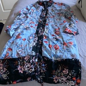 Maeve blue floral dress.  Size 10.   Beautiful fabric and style.